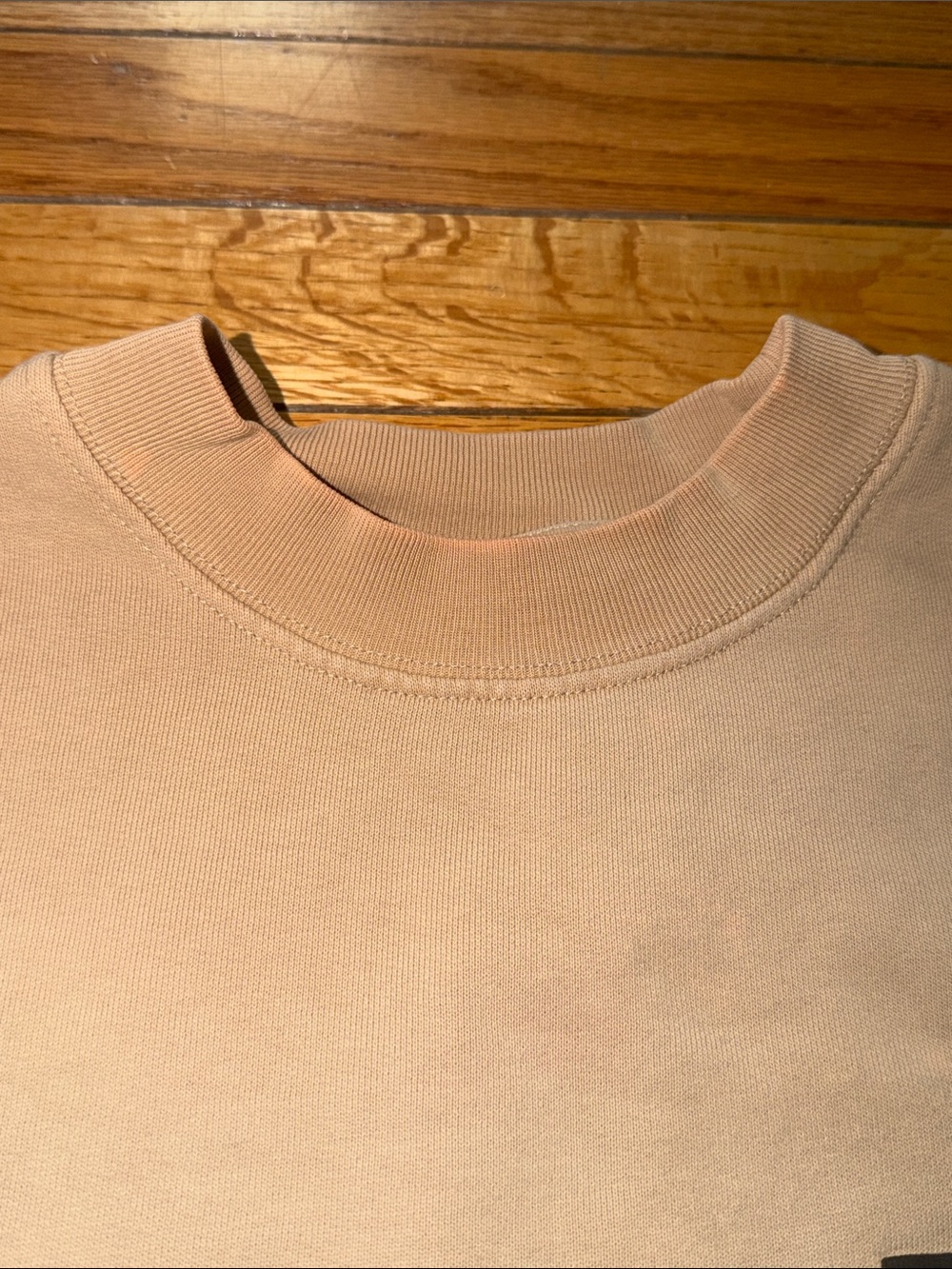 Anine Bing Tan Crewneck Sweatshirt with Black Logo - Picture 3 of 6